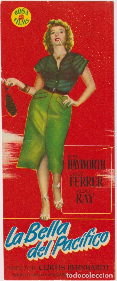  Flyers Publicitaires de films Anciens: La Bella del Pac&iacute;fico. Sencillo de Rosa Films. Cine Astoria-Valencia, 1956