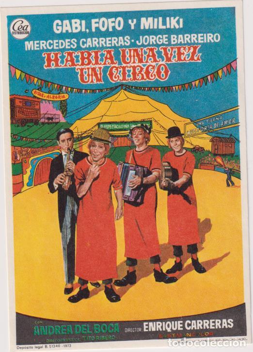  Flyers Publicitaires de films Anciens: Hab&iacute;a un vez un circo. Sencillo de CEA