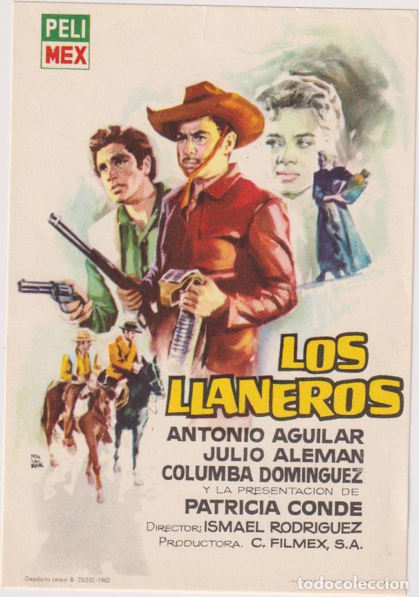  Flyers Publicitaires de films Anciens: Los Llaneros. Sencillo de Peli Mex