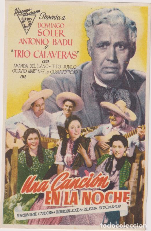 Cine: Una Canci&oacute;n en la Noche. Sencillo de Hispano Mexicana. &iexcl;IMPECABLE!