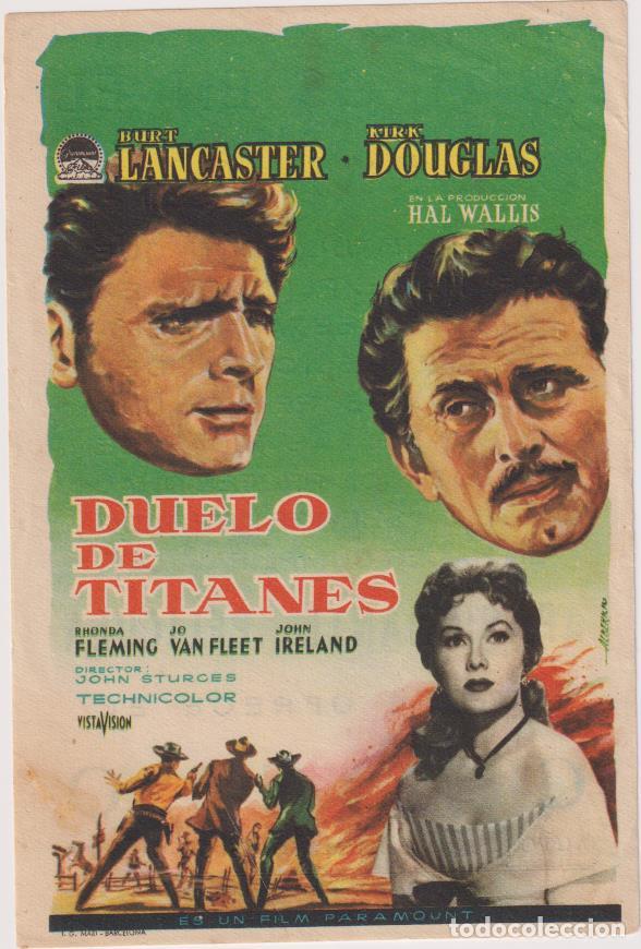 Cine: Duelo de Titanes. Sencillo de Paramount. Cibe coso 1958