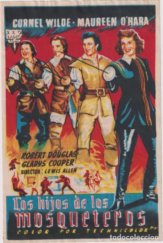 Cine: Los hijos de los Mosqueteros. Sencillo de RKO Radio. Teatro Primitivo. Baeza