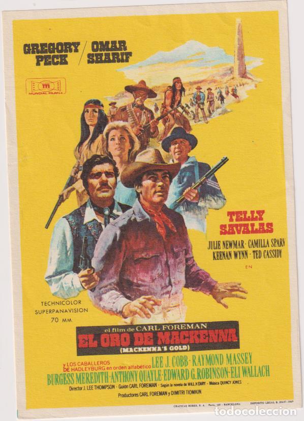 Cine: El Oro de Mackenna. Sencillo de Mundial Films