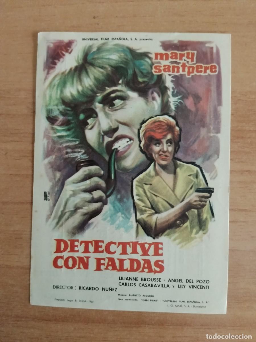  Flyers Publicitaires de films Anciens: ROSA--PROGRAMA DE CINE--- DETECTIVE CON FALDAS CT