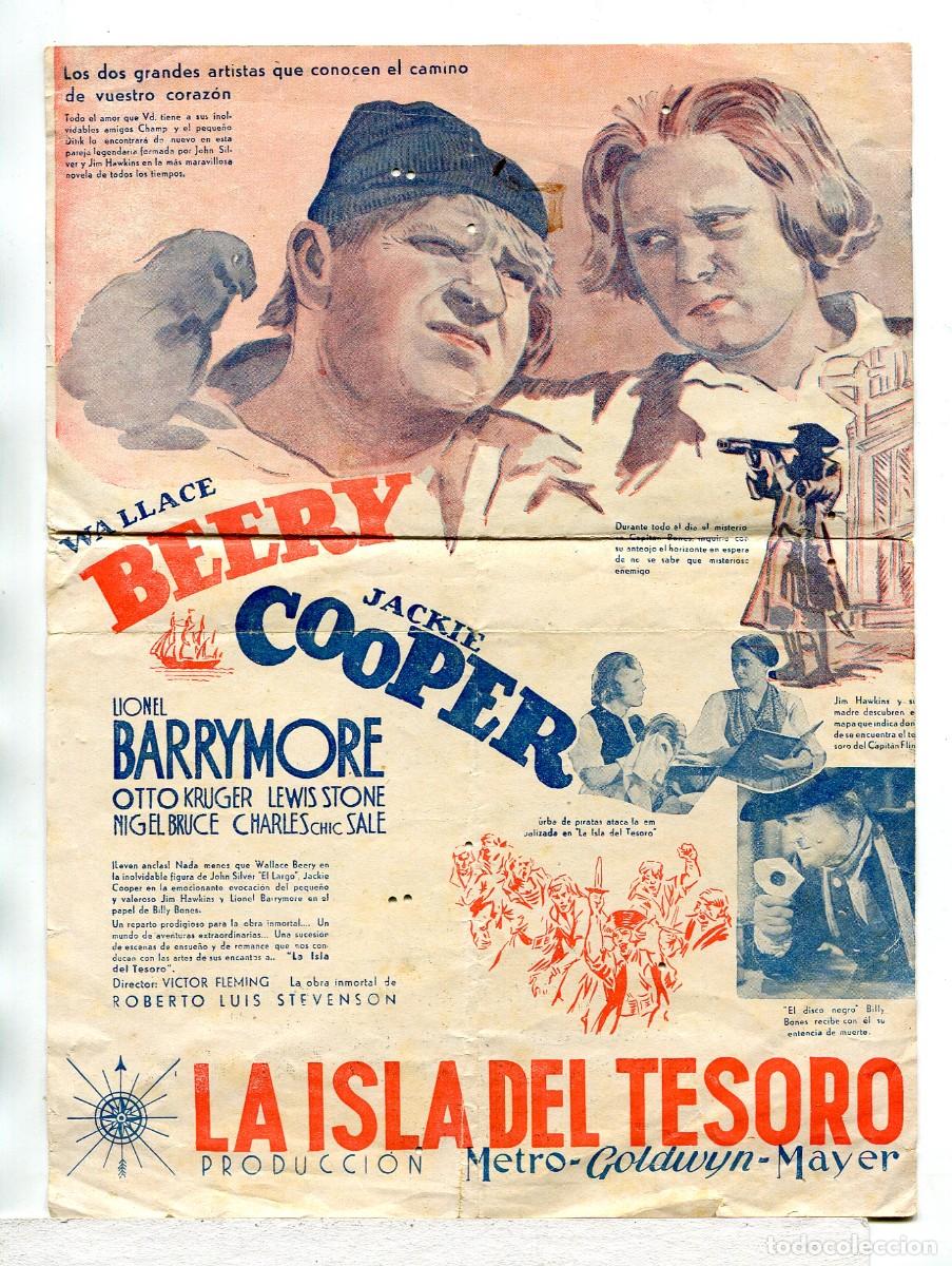 Cine: LA ISLA DEL TESORO, con Wallace Beery. - Foto 1