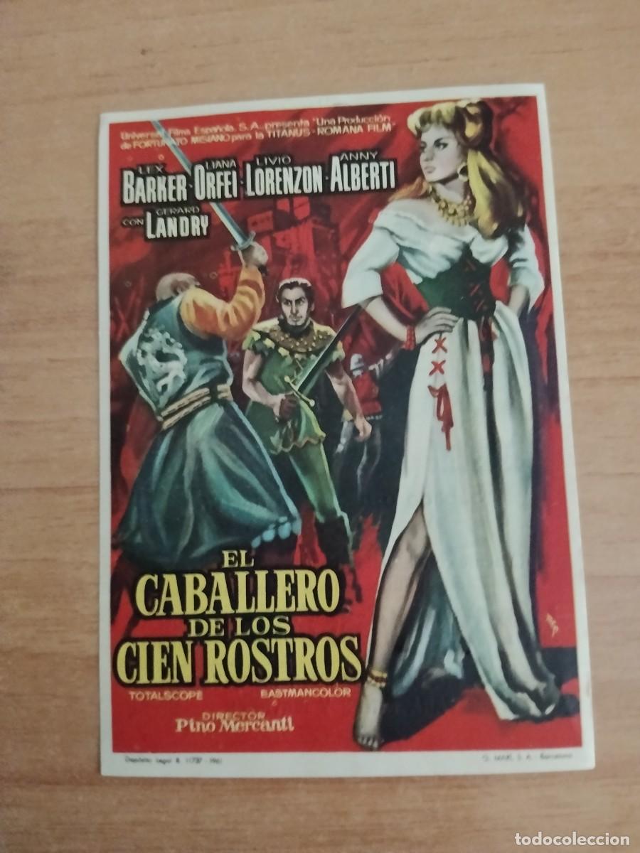 Cine: ROSA--PROGRAMA DE CINE---EL CABALLERO DE LOS CIEN ROSTROS CT