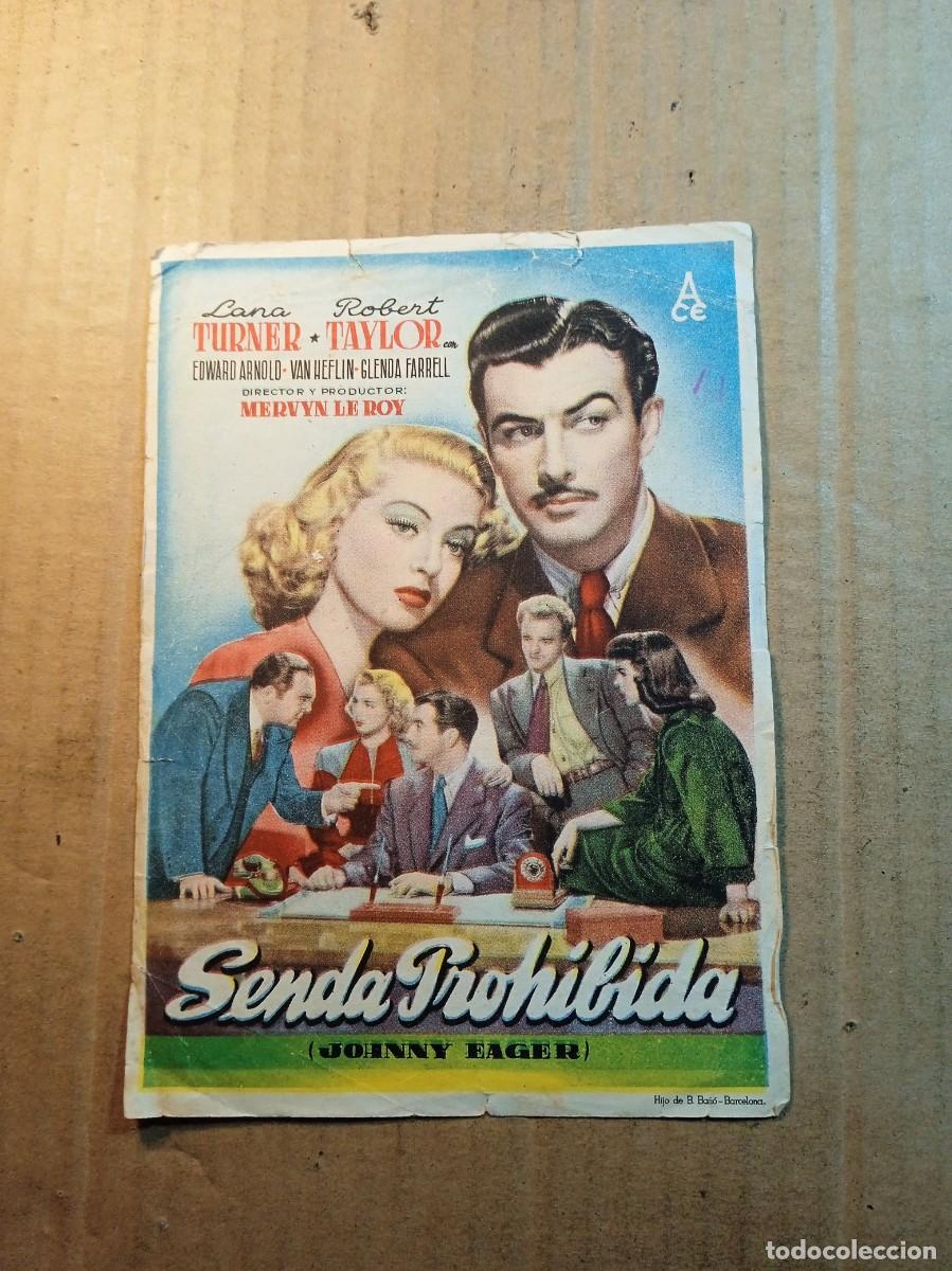 Folhetos de m&atilde;o de filmes antigos de cinema: FOLLETO DE MANO CON PUBLICIDAD SENDA PROHIBIDA