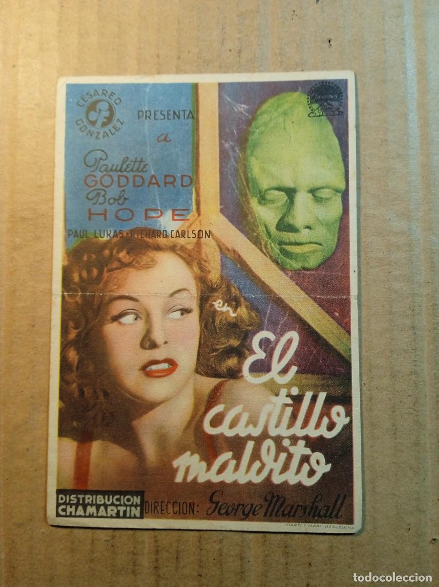 Cine: FOLLETO DE MANO CON PUBLICIDAD EL CASTILLO MALDITO