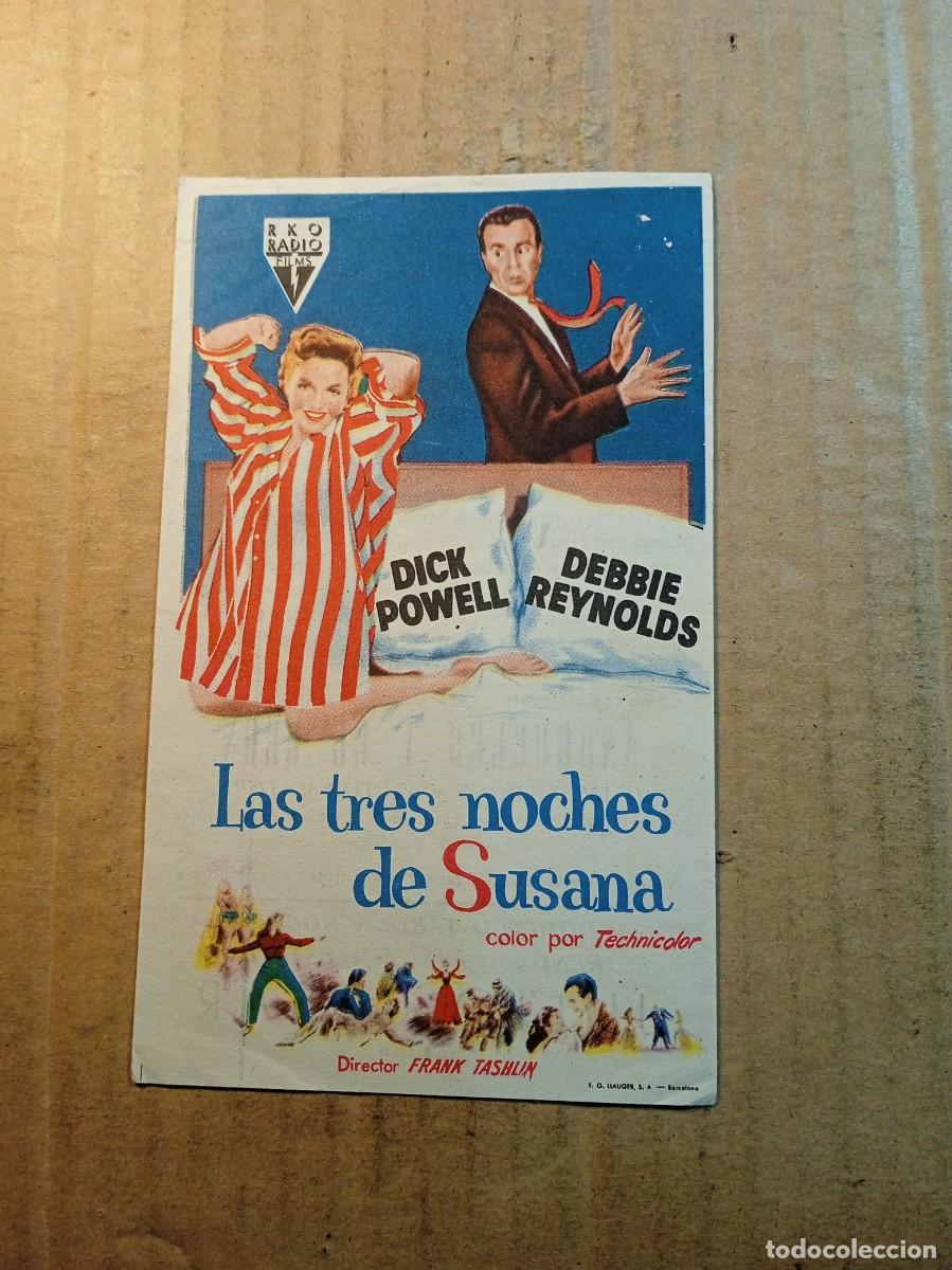 Kino: FOLLETO DE MANO CON PUBLICIDAD LAS TRES NOCHES DE SUSANA