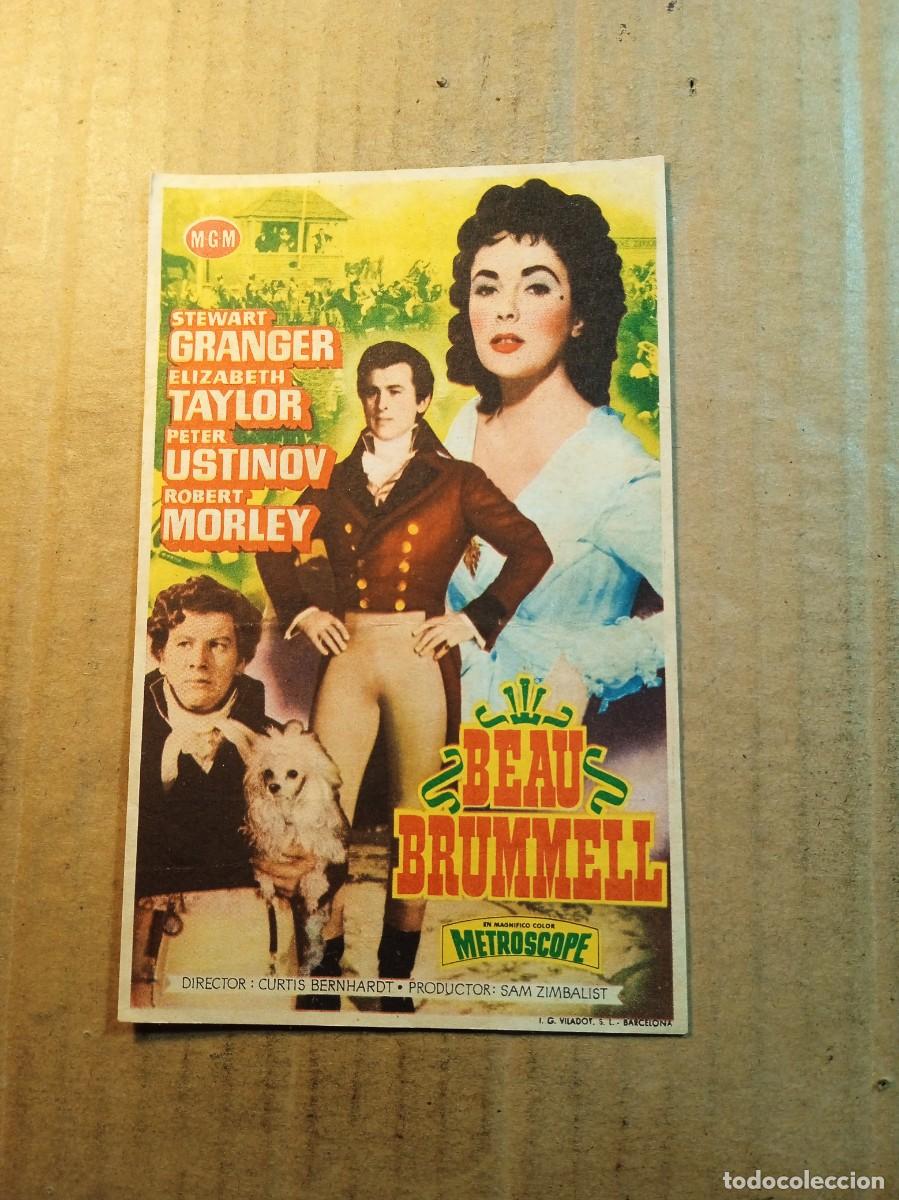 Cine: FOLLETO DE MANO CON PUBLICIDAD BEAU BRUMMELL