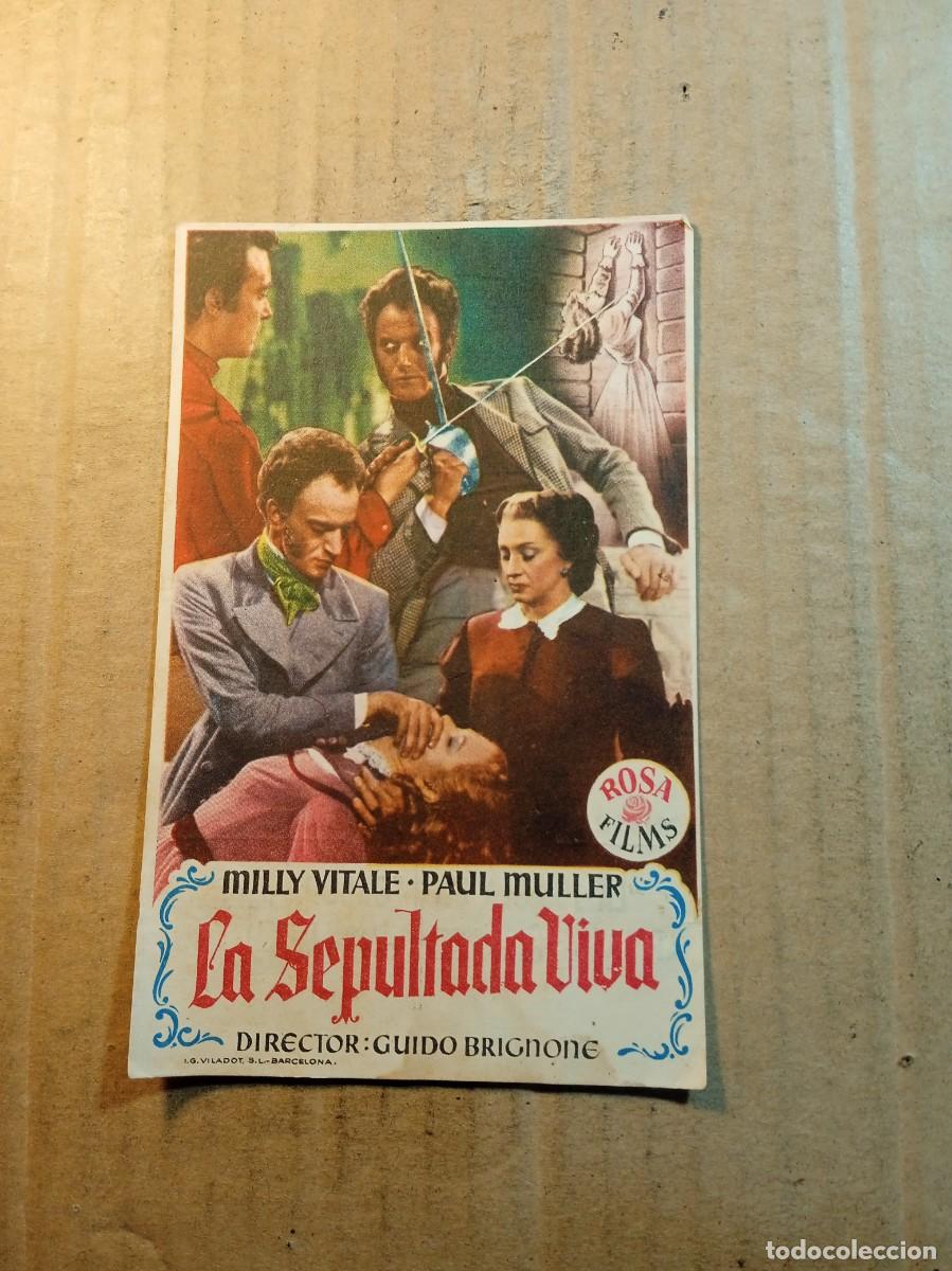 Cinema: FOLLETO DE MANO CON PUBLICIDAD SEPULTADA VIVA
