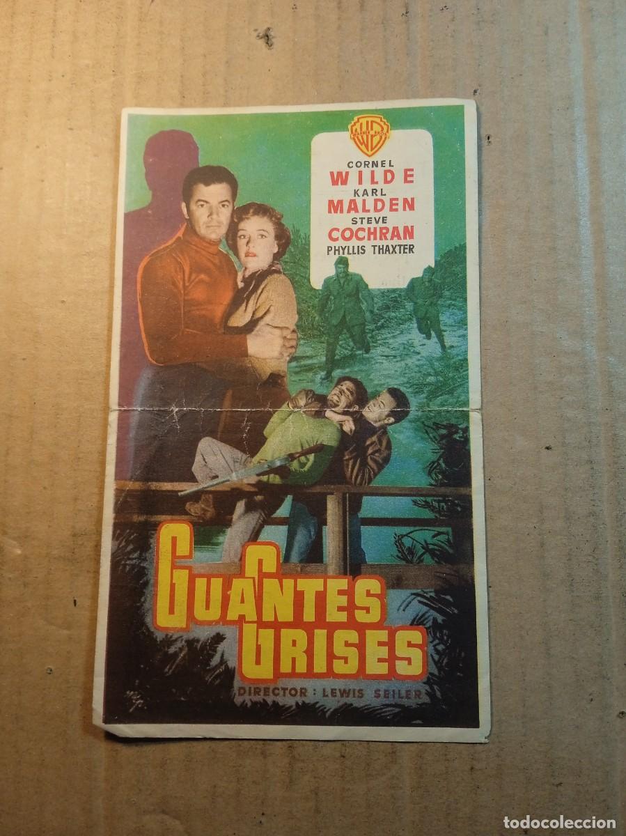 Cine: FOLLETO DE MANO CON PUBLICIDAD GUANTES GRISES