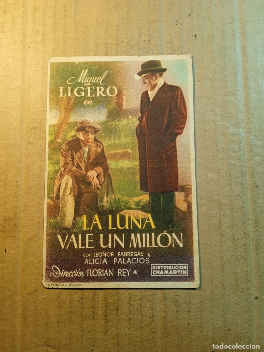 Cine: FOLLETO DE MANO CON PUBLICIDAD LA LUNA VALE UN MILLON