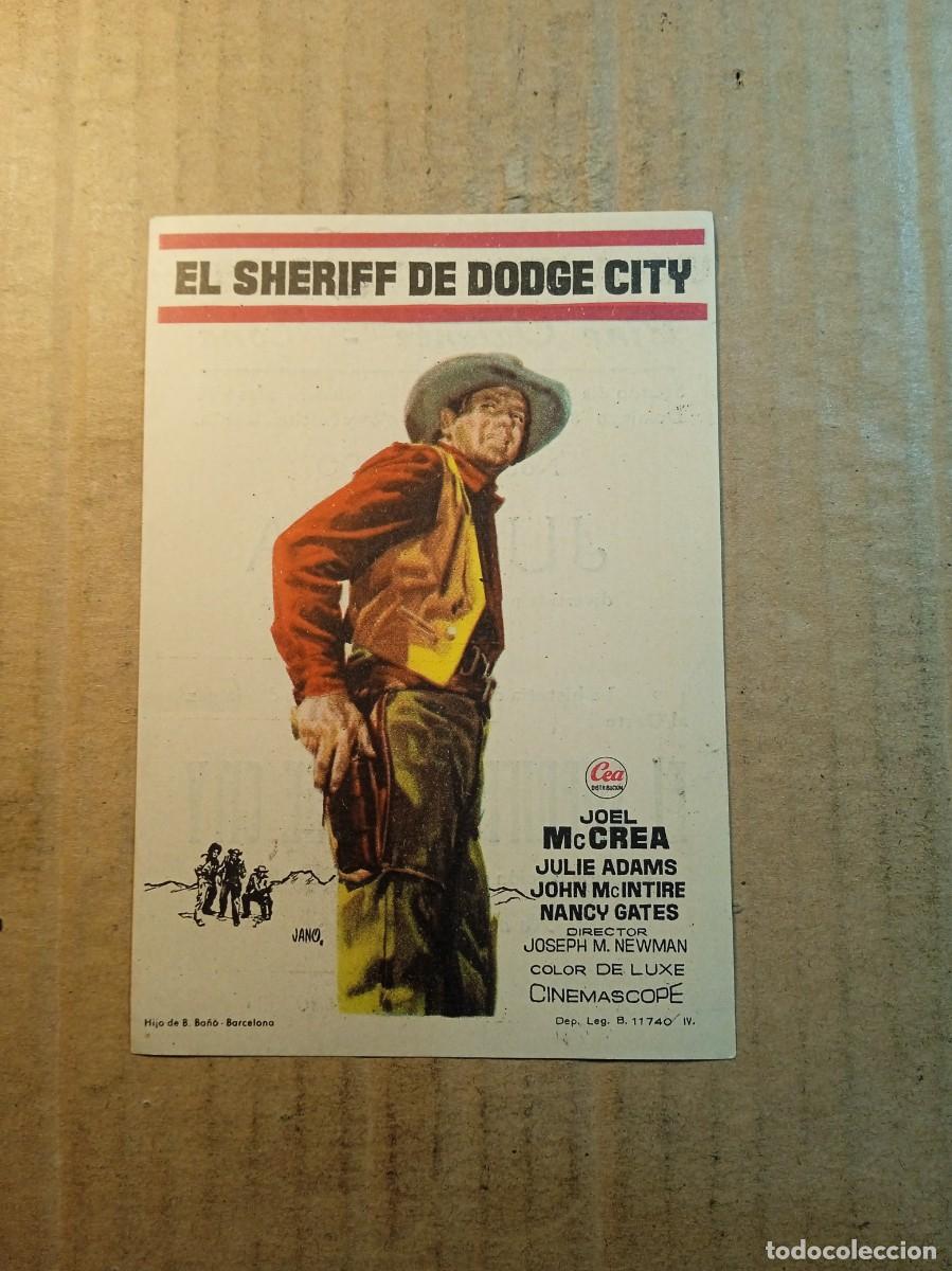 Cine: FOLLETO DE MANO CON PUBLICIDAD EL SHERIFF DE DODGE CITY