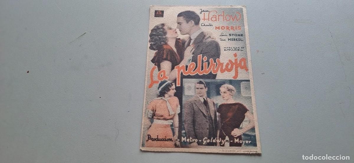 Cinema: Folleto de cine LA PELIRROJA con publicidad