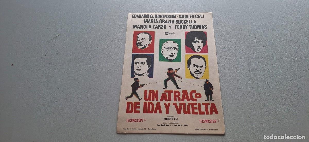 Cinema: Folleto de cine UN ATRACO DE IDA Y VUELTA con publicidad