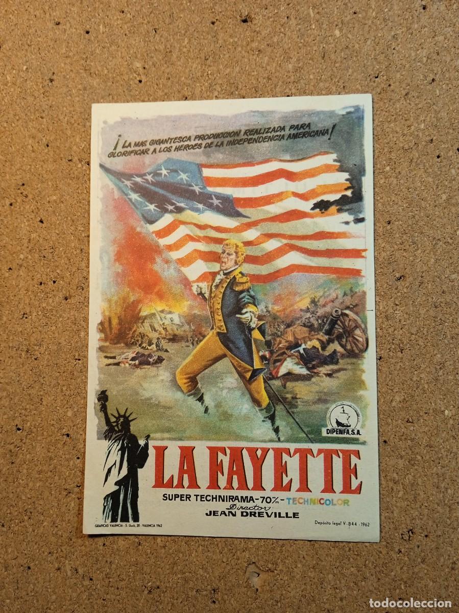 Cine: FOLLETO DE MANO CON PUBLICIDAD LA FAYETTE