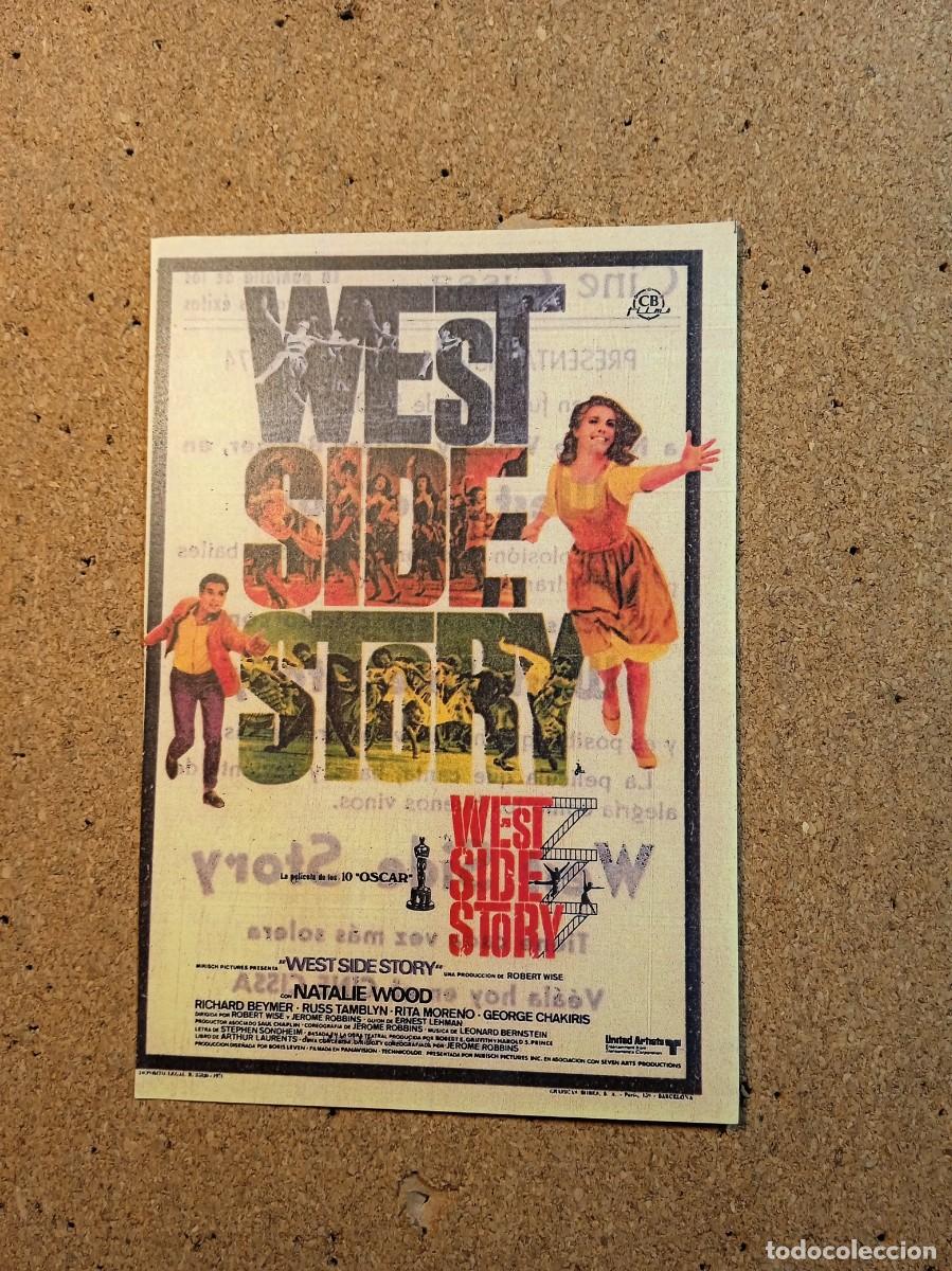 Kino: FOLLETO DE MANO CON PUBLICIDAD WEST SIDE STORY