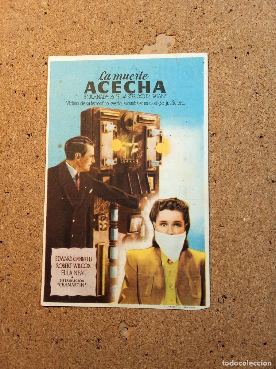 Cine: FOLLETO DE MANO CON PUBLICIDAD LA MUERTE ACECHA