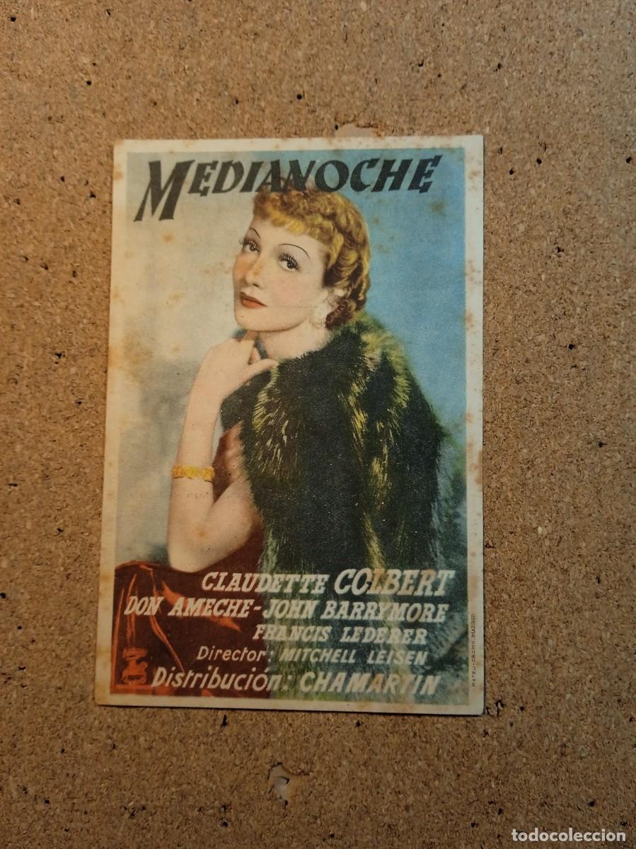 Folhetos de m&atilde;o de filmes antigos de cinema: FOLLETO DE MANO CON PUBLICIDAD MEDIANOCHE