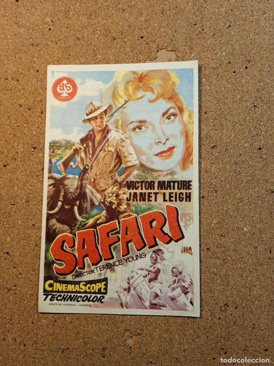  Flyers Publicitaires de films Anciens: FOLLETO DE MANO CON PUBLICIDAD SAFARI