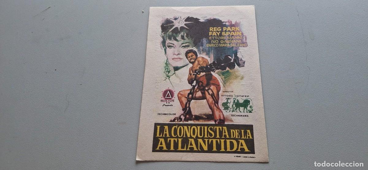  Foglietti di film di film antichi di cinema: Folleto de cine LA CONQUISTA DE LA ATLANTIDA con publicidad