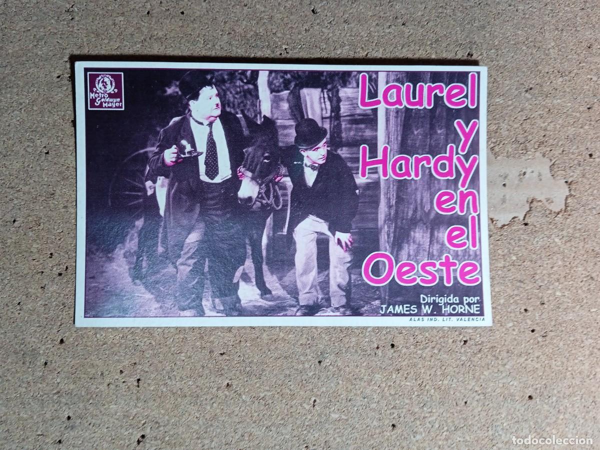 Flyers Publicitaires de films Anciens: FOLLETO DE MANO CON PUBLICIDAD LAUREL Y HARDY EN EL OESTE (COPIA)