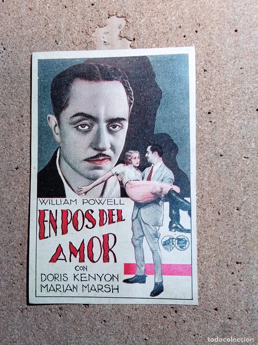Kino: FOLLETO DE MANO CON PUBLICIDAD EN POS DEL AMOR (COPIA)