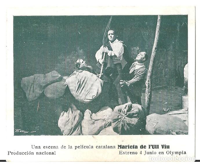 Cine: MARIETA DE L'ULL VIU BAIXANT FONT GAT PROGRAMA TARJETA ENRIQUE GUITART CINE MUDO CATALAN