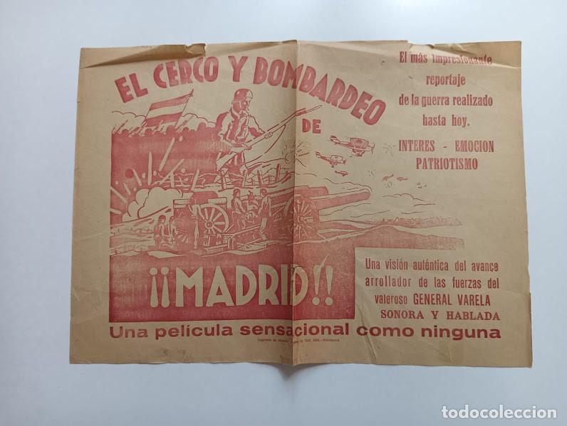 Cine: CERCO Y BOMBARDEO DE MADRID PROGRAMA PASQUIN GRANDE CINE ESPA&Ntilde;OL GUERRA CIVIL