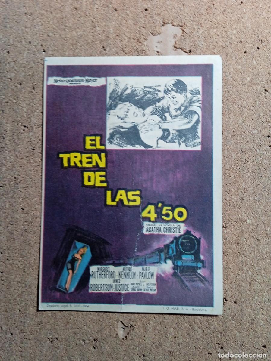 Cine: FOLLETO DE MANO CON PUBLICIDAD EL TREN DE LAS 4'50
