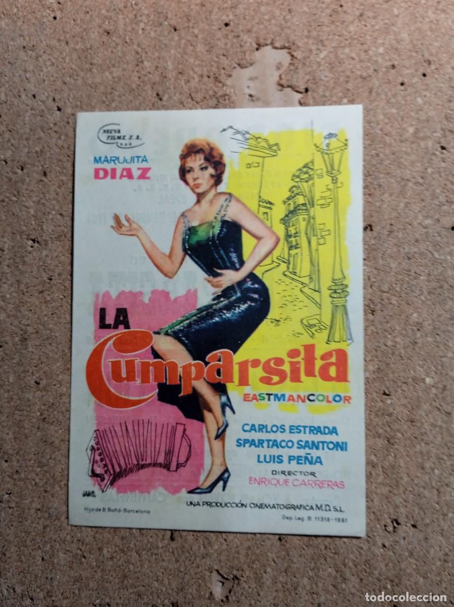 Cine: FOLLETO DE MANO CON PUBLICIDAD LA CUMPARSITA