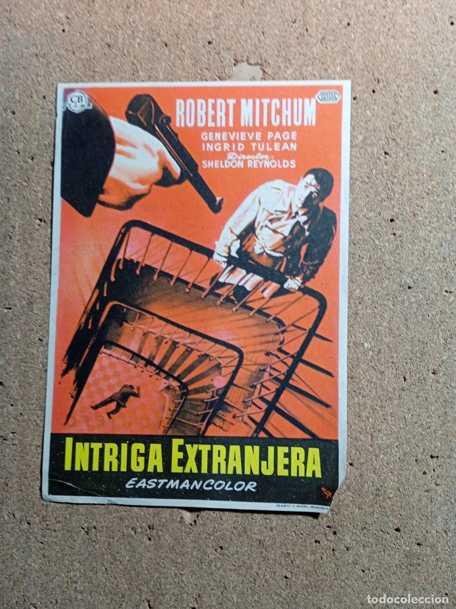 Cine: FOLLETO DE MANO CON PUBLICIDAD INTRIGA EXTRANJERA