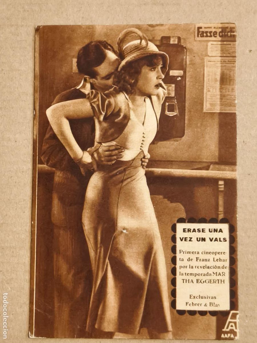  Flyers Publicitaires de films Anciens: ERASE UN VALS PROGRAMA DE CINE 1933