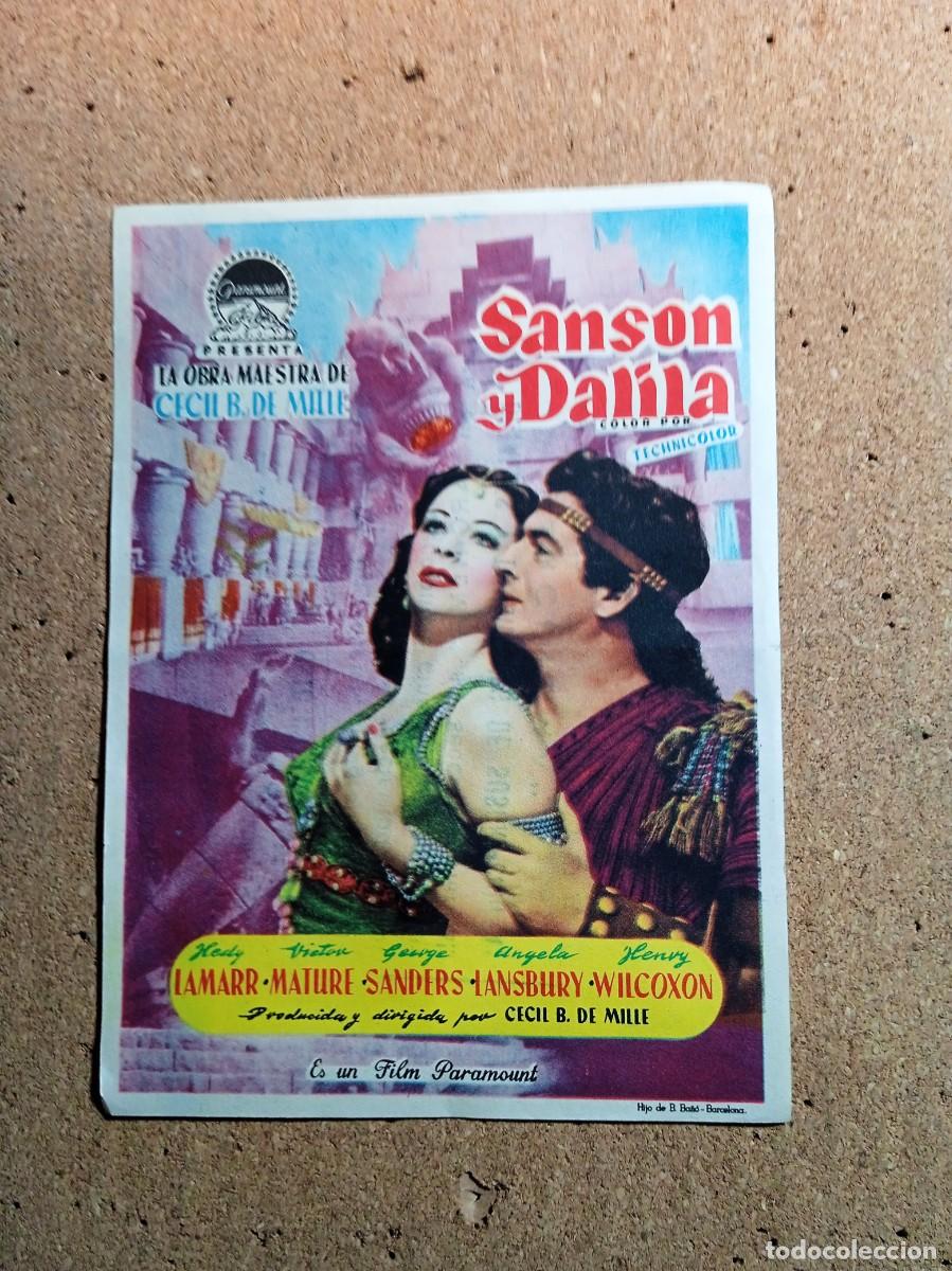 Kino: FOLLETO DE MANO CON PUBLICIDAD SANSON Y DALILA