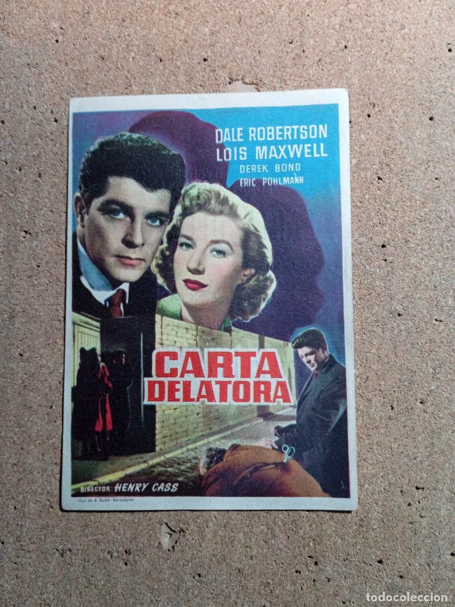  Flyers Publicitaires de films Anciens: FOLLETO DE MANO CON PUBLICIDAD CARTA DELATORA