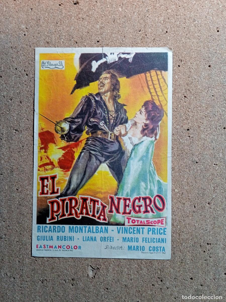 Cine: FOLLETO DE MANO CON PUBLICIDAD EL PIRATA NEGRO