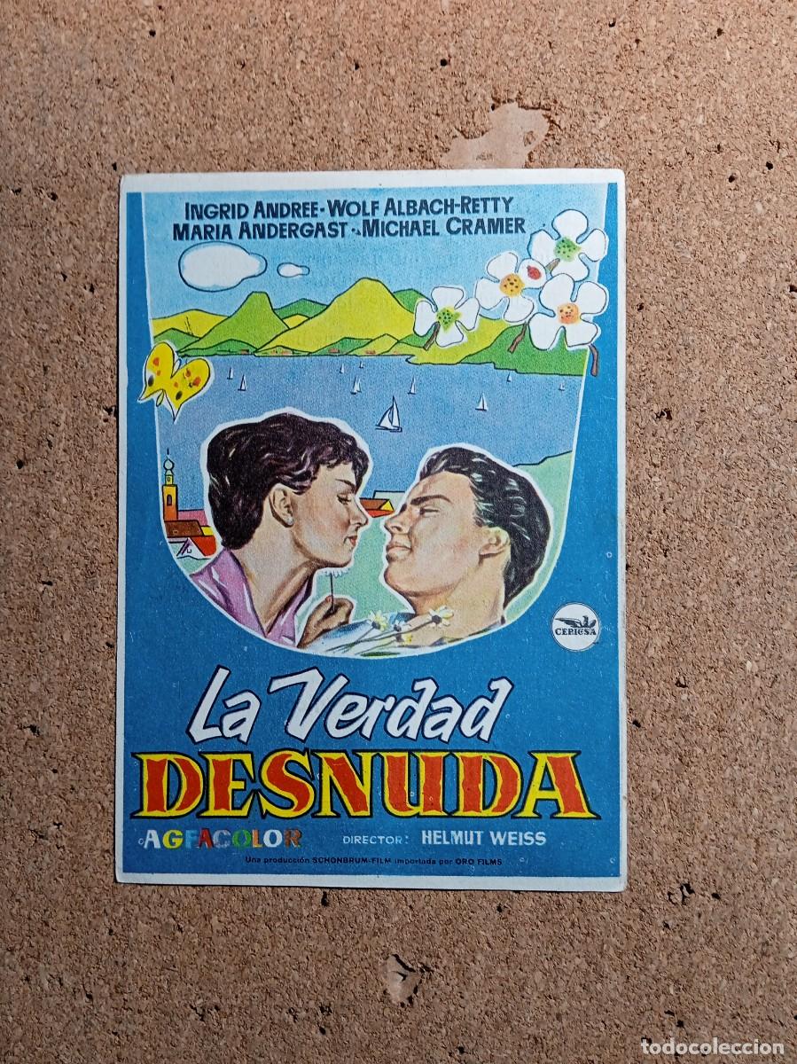 Cinema: FOLLETO DE MANO CON PUBLICIDAD LA VERDAD DESNUDA