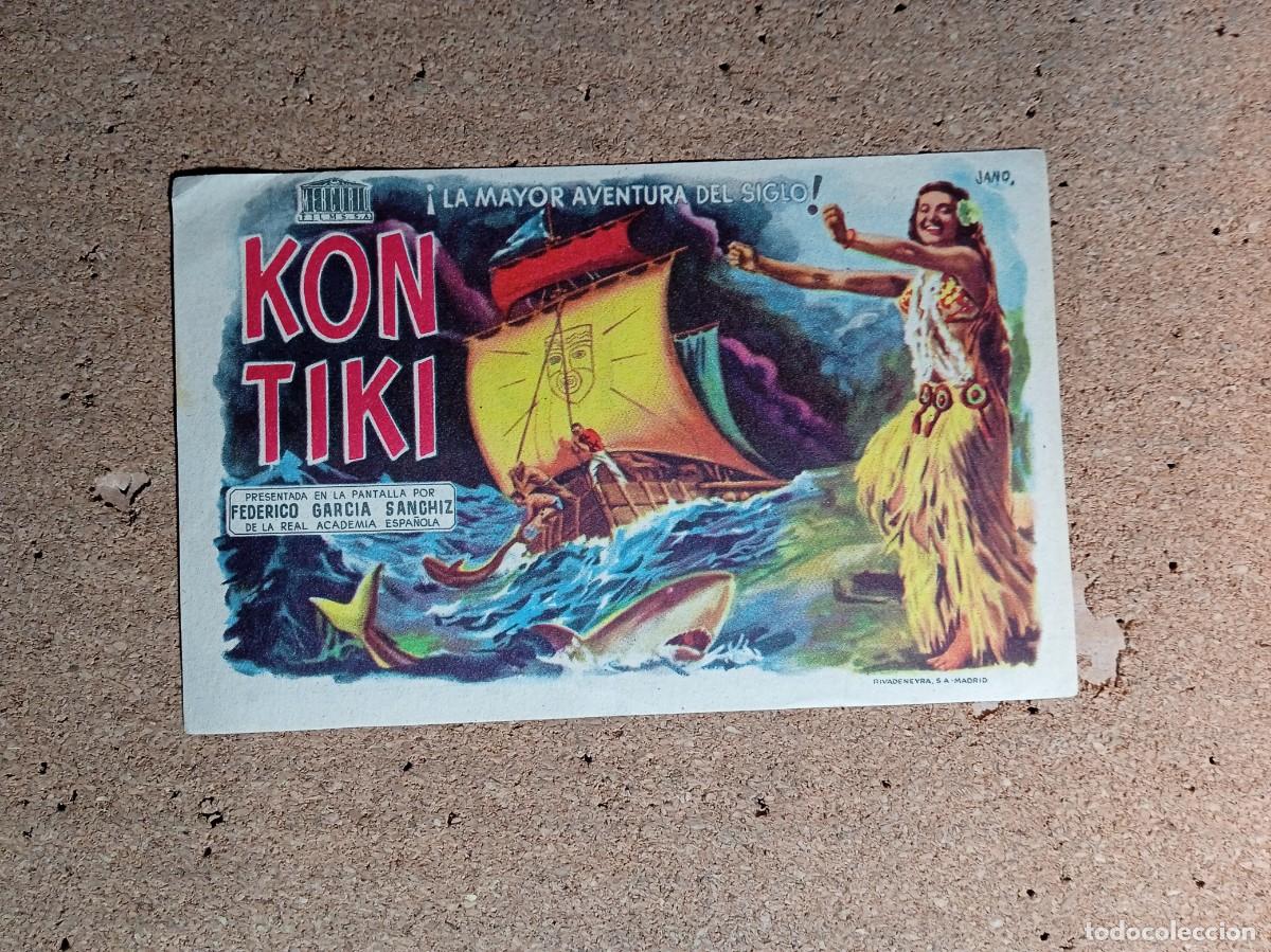 Cinema: FOLLETO DE MANO CON PUBLICIDAD KON TIKI