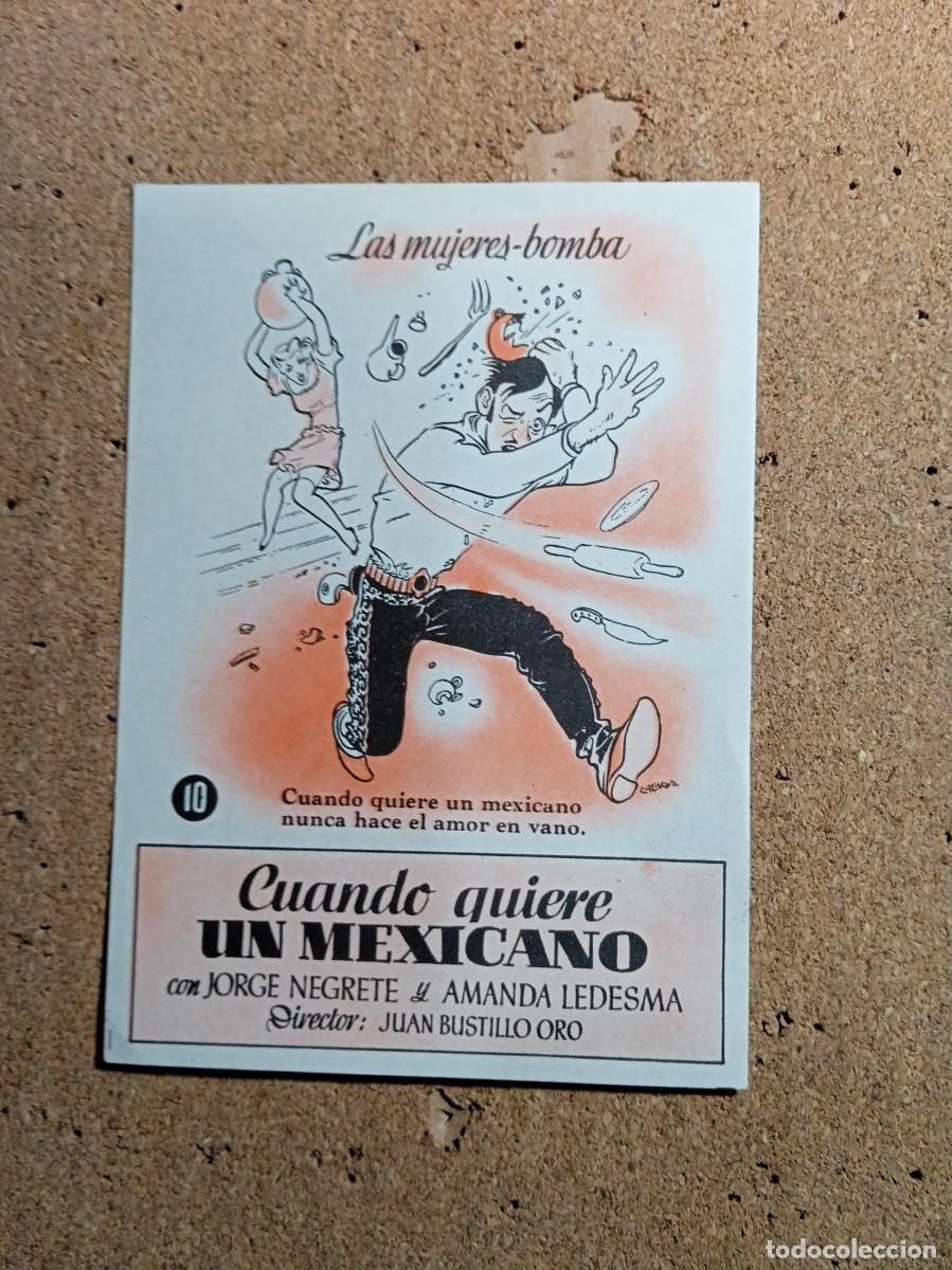  Flyers Publicitaires de films Anciens: FOLLETO DE MANO CON PUBLICIDAD CUANDO QUIERE UN MEXICANO