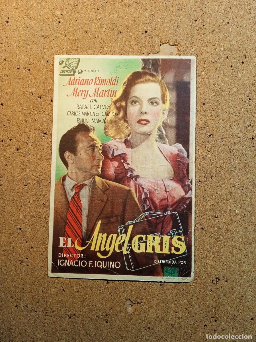  Flyers Publicitaires de films Anciens: FOLLETO DE MANO CON PUBLICIDAD UN ANGEL GRIS