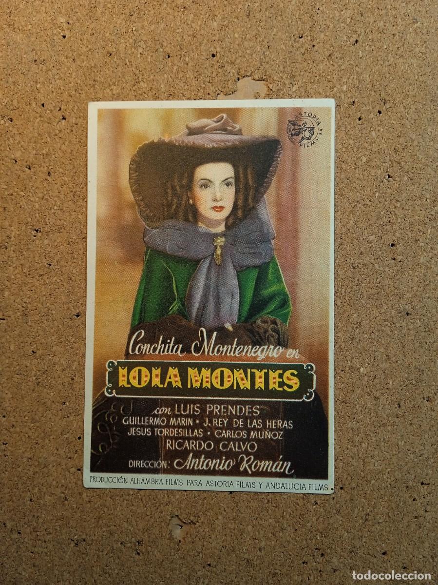 Cine: FOLLETO DE MANO CON PUBLICIDAD LOLA MONTES