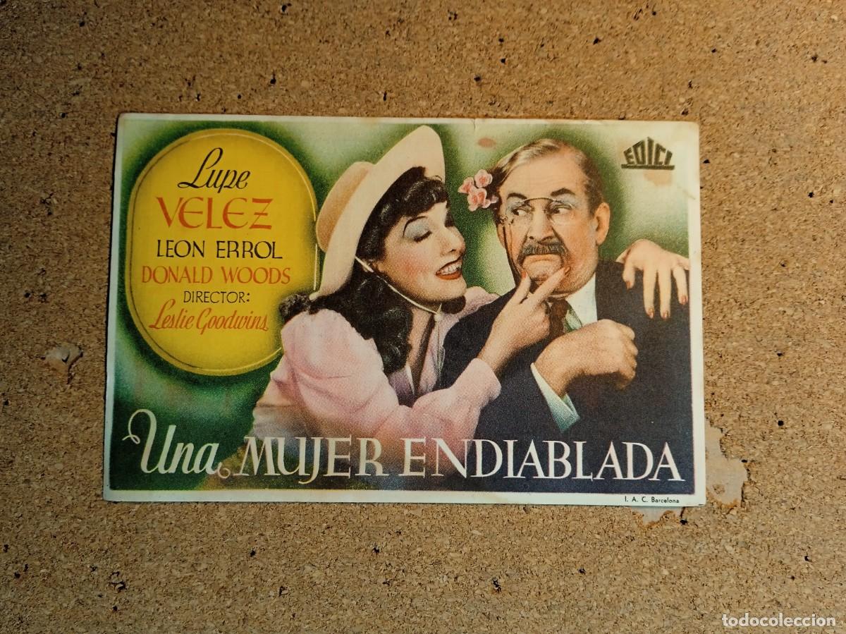 Kino: FOLLETO DE MANO CON PUBLICIDAD UNA MUJER ENDIABLADA