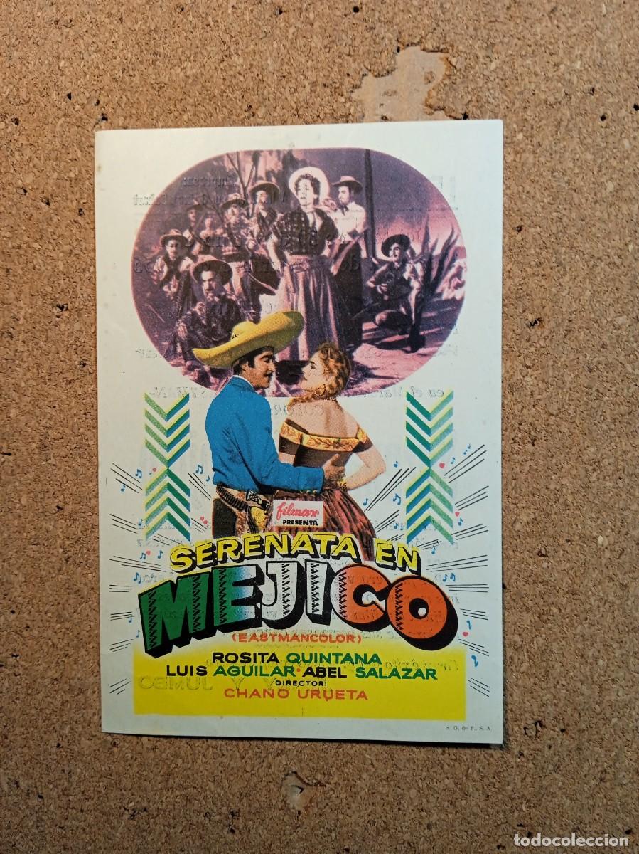 Folhetos de m&atilde;o de filmes antigos de cinema: FOLLETO DE MANO CON PUBLICIDAD SERENATA EN MEJICO