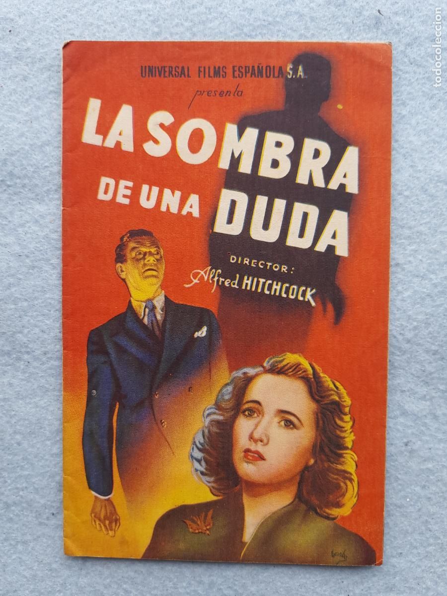 Cine: La Sombra de la Duda. Teresa Wright. Joseph Cotten. Macdonald Carey.