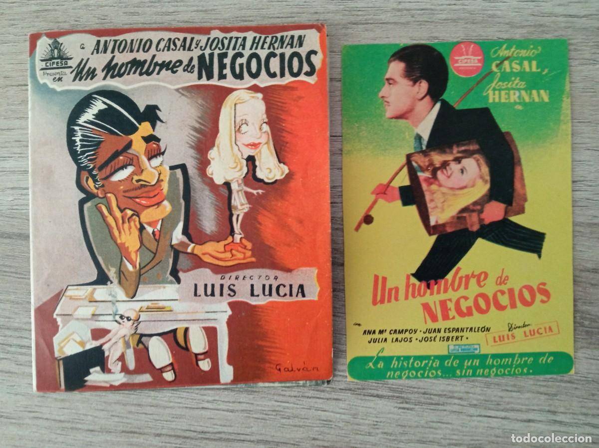 Cine: UN HOMBRE DE NEGOCIOS, ANTONIO CASAL, FOLLETOS DOBLE Y SENCILLO