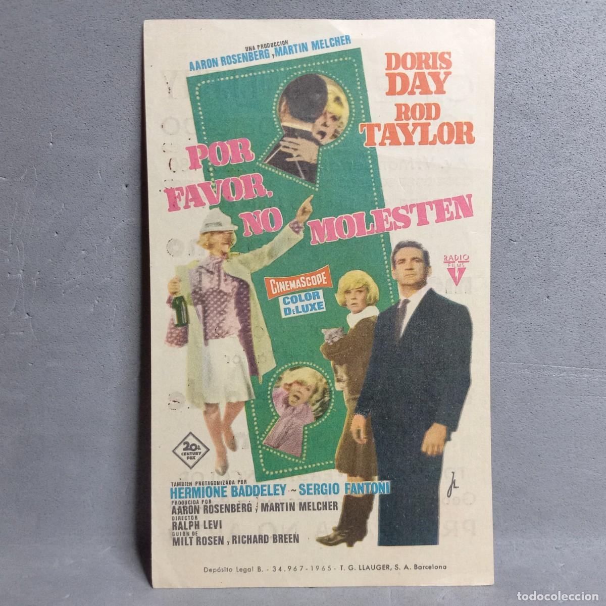 Cine: Cine Sanllehy, Barcelona. Por favor no molesten. Dorus Day, Rod Taylor, Aaron Rosenberg, Ralph Levi