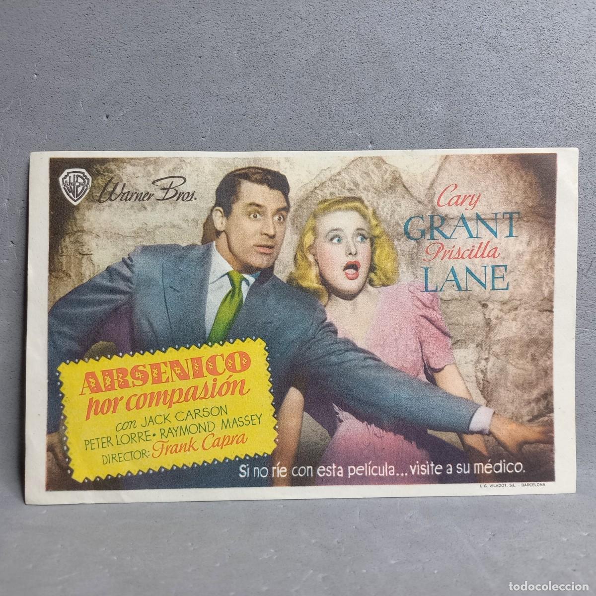 Cine: Ars&eacute;nico por compasi&oacute;n. Cary Grant, Priscilla Lane, Jack Carson, Peter Lorre, Raymond Massey