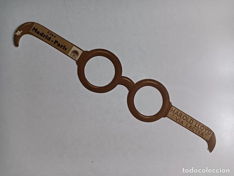 Folhetos de m&atilde;o de filmes antigos de cinema: VIA LACTEA PROGRAMA TROQUELADO gafas PARAMOUNT HAROLD LLOYD