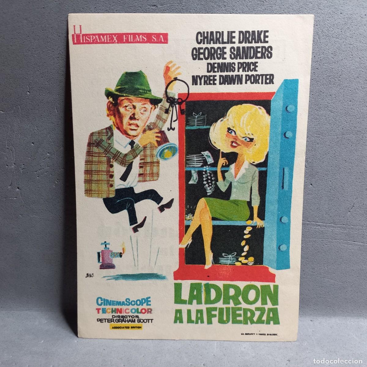 Cine: Cine Granados, Barcelona. Ladron a la fuerza. Charlie Drake, George Sanders, Dennis Price